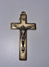 Vintage Brass Crucifix Pendant
