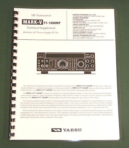 Yaesu 1000mp v technical - ft-1000mp,