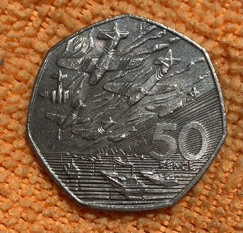 Old pence coin day - coin, d-day