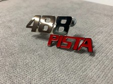 Panel Emblem Metal Badge for Ferrari 488 Pista Style Car Black Metal Logo New