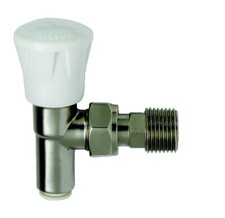 Myson Matchmate 10mm angled wheelhead radiator valve. PUSHFIT MM10WANPF