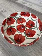Large Round Dish Serving Bowl Sunshine Cerámica Spanish Handmade Ceramic Pottery