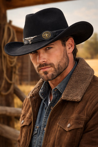 100 wool cowboy hat western - 100%,