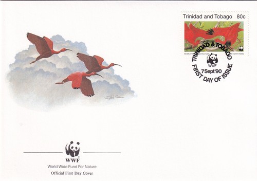 Birds scarlet ibis - scarlet, wwf