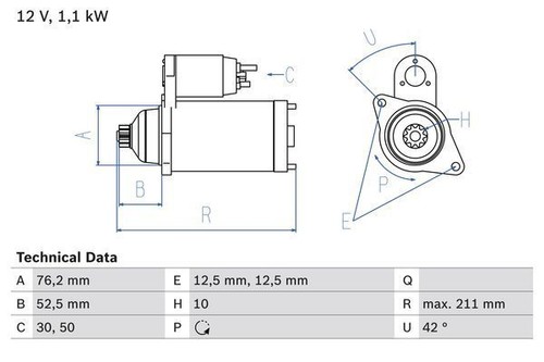 Bosch starter motor for - starter,