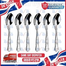 6 KINGS TEA SPOONS SET OF SIX QUALITY DESIGN PATTERN CATERING GRADE CUTLERY