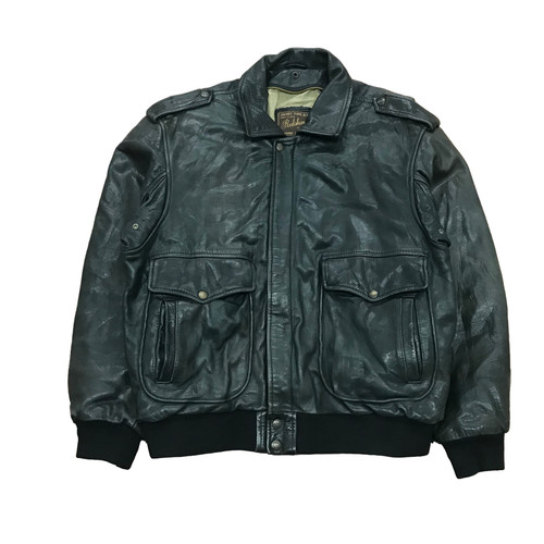 Vtg redskins leather flight - leather,