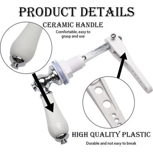 Ceramic toilet cistern lever - cistern,