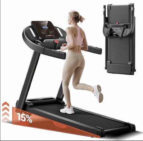 Folding treadmill with - folding, 16%