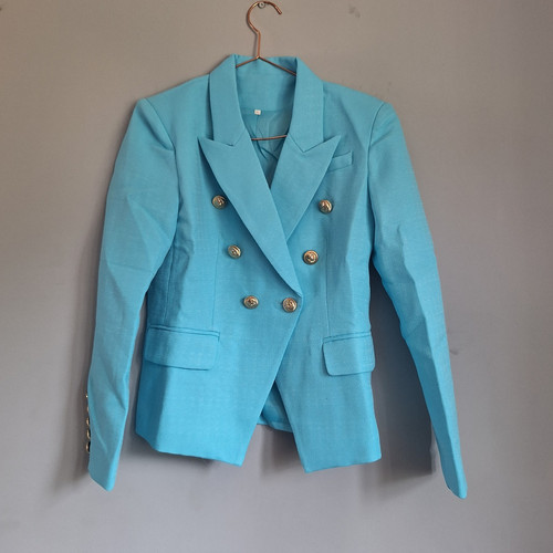Women blue double breasted - women's,