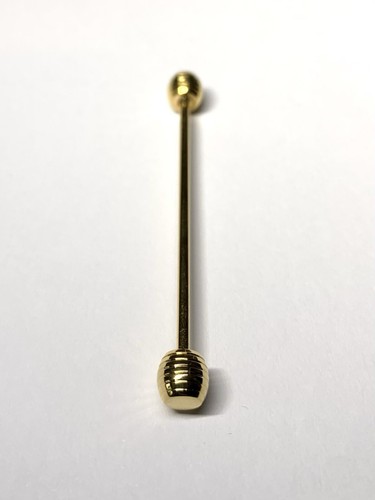 Stylish gold ribbed - gold, collar