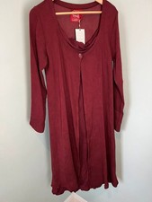 Out of xile burgundy Coat dress 12 14  Size 2 BNWT lagenlook