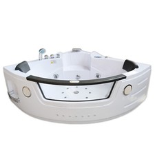 Whirlpool corner bath glass panel 140 x 140 cm Sant'Angels