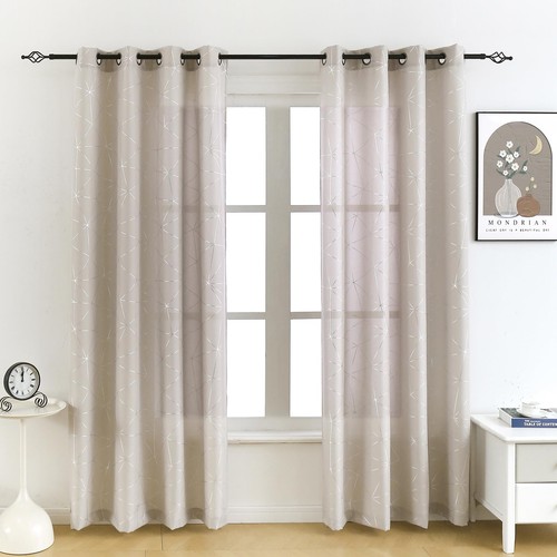 Silver geometric line grommet - silver,