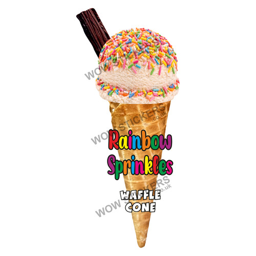 Ice cream van sticker rainbow - ice,