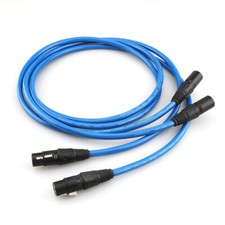 Pair OCC with Silver Plated 3Pin XLR Balanced HiFi Audio Interconnect XLR Cable