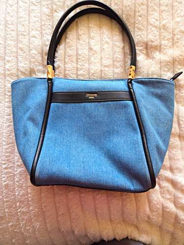 Dune london blue denim tote - london,