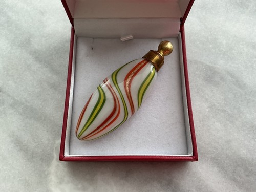 Antique nailsea perfume bottle - perfume,