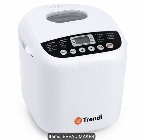 Trendi bread maker machine 2lb - bread,