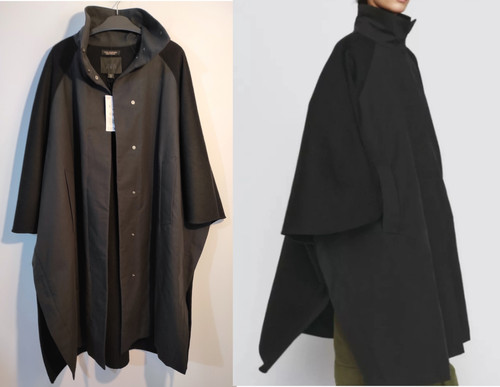 Zara wool blend cape - wool,