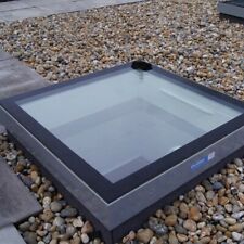 Whitesales Flat Roof Skylight Glass Rooflight EM Glaze Grey Window RAL 7016
