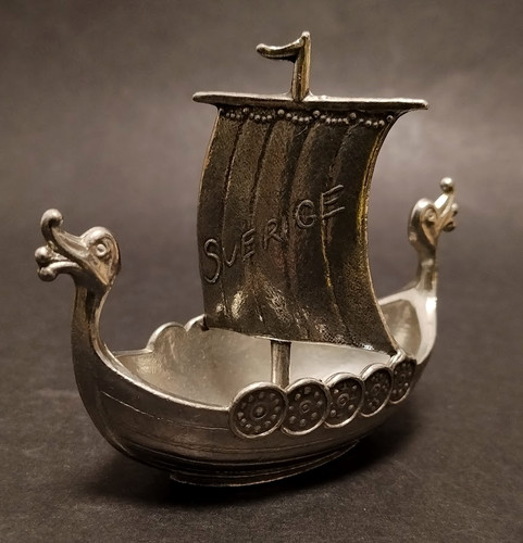 Vintage tinn pewter viking - pewter,
