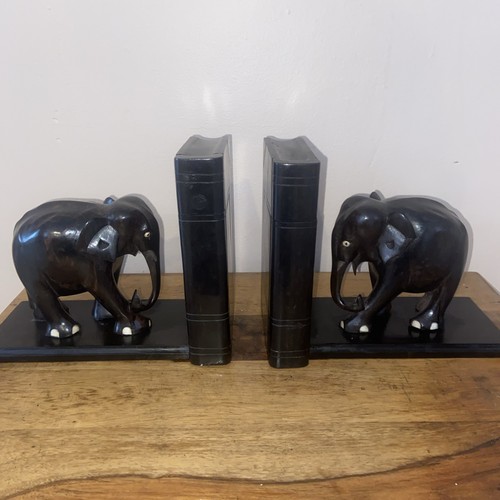 Pair hand carved ebony - hand,