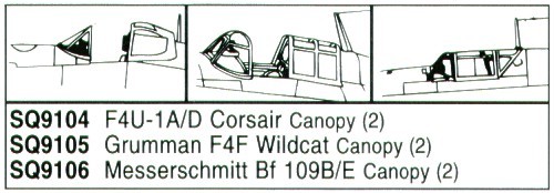 Squadron canopies sqs9106 72 - canopies, 1:72