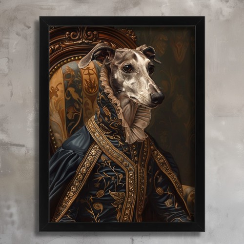 Anthropomorphic greyhound wall - greyhound,