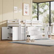 Kids Wooden Cabin Bed Mid