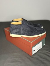 Loro Piana Open Walk Ankle Boot – Navy Suede | EU 42 | New