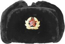 1 X Mens Russian Hat with Ear