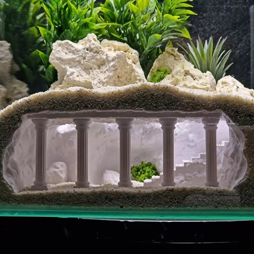 Aquarium cave decoration roman - decoration,