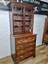Georgian Mahogany Secretaire Bookcase Desk - Free Delivery Available