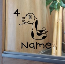 Snake Customised Vivarium  Sticker  #4 Boa Python Corn Hognose Tree