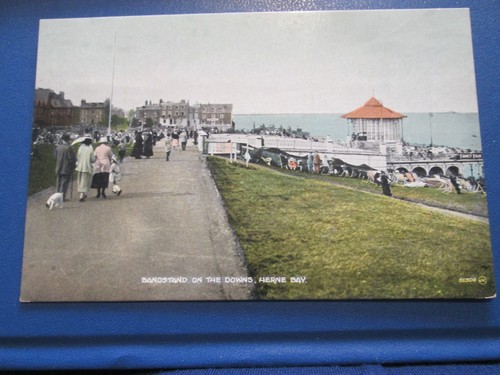 Postcard herne bay bandstand - bay,,