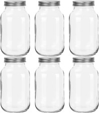 Glass Mason Jars with Screw