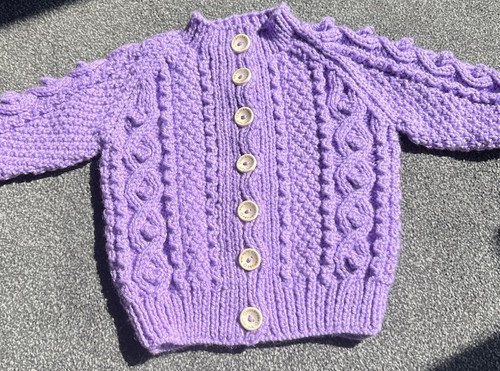 Purple hand knitted - purple,