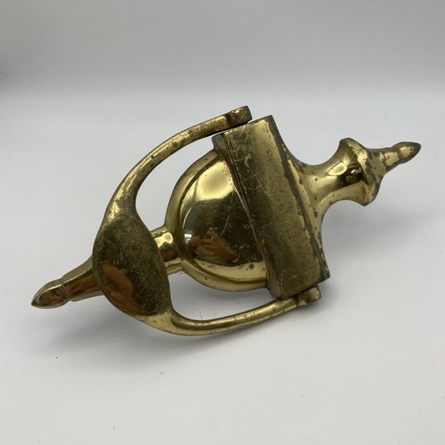 Vintage brass door knocker - vintage,