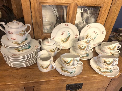 Lucky porcelain dragon tea - dragon,