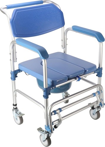 Mobility aid wheeled commode - aid,
