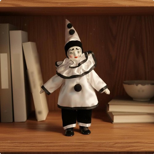 Ceramic clown doll handmade - ceramic,