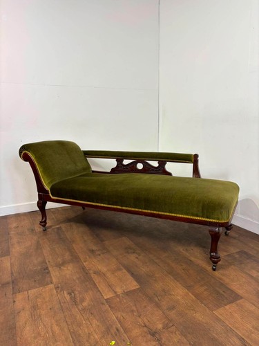 Victorian mahogany chaise - victorian,