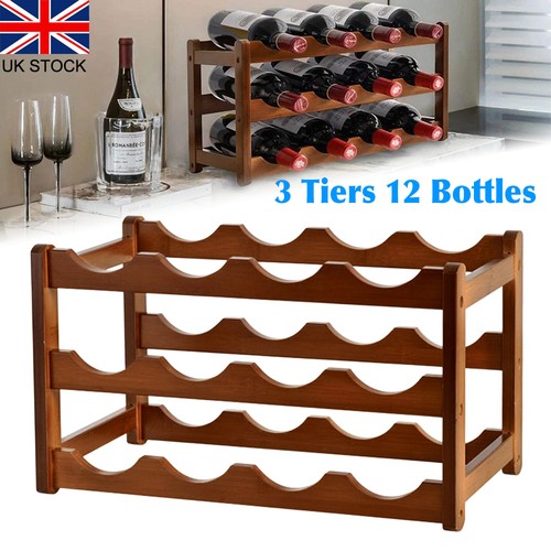 Bottle wooden wine - wooden, rack,3