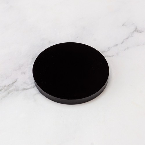 Black circles acrylic laser - black,