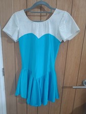 Blue And white leotard