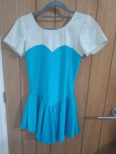 Blue and white leotard - white,