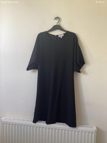 Cos black pleated midi shirt - cos,