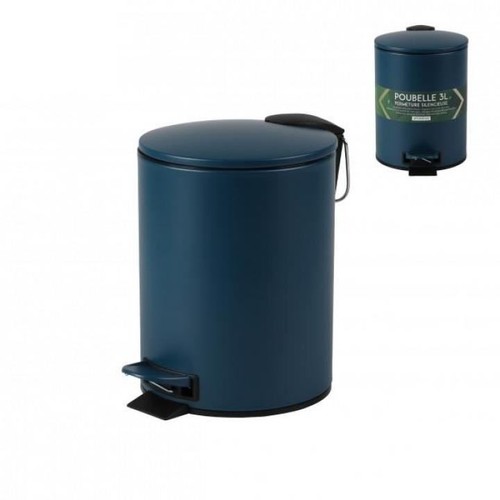 Metal dustbin dark sapphire - metal,