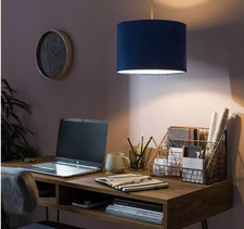 Habitat Velvet Drum Lampshade